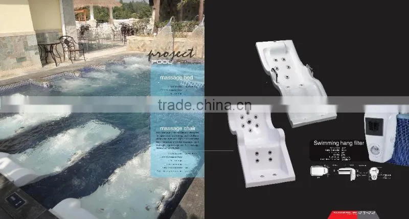 Massage water bed for swimming pool