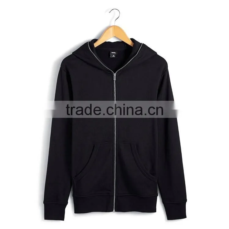 Custom cheap fitness hoodies thin fleece zip up hoodies men