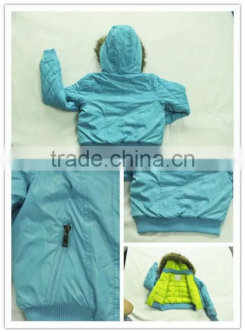 Sunnytex 2014 New Arrival Girls Fake Fur Hood Snow Jacket