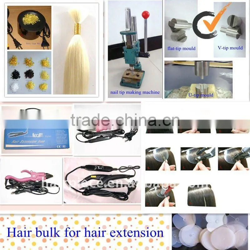 Fashionable 100% human hair bulk for hair extension remy and non-remy human hair 100g with factory audit report