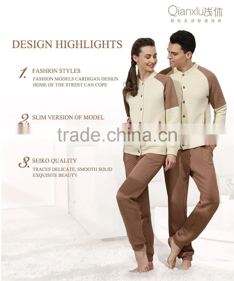 Factory outlets price Qianxiu winter warm ladies cotton pyjamas