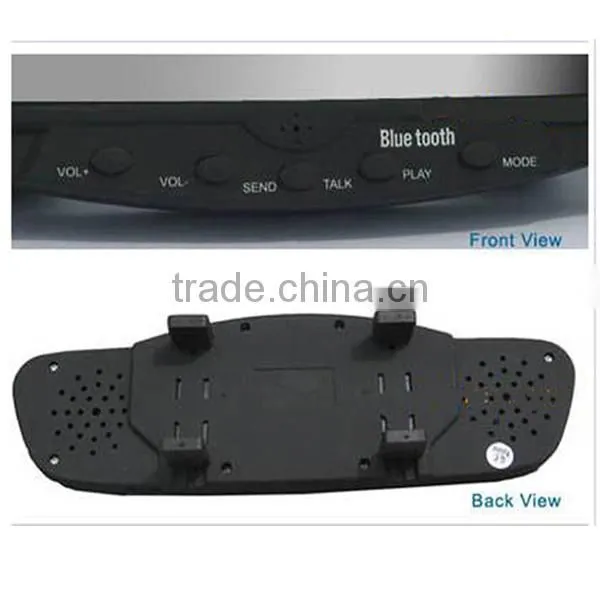 Car Rearview Mirror Chargeable Battery FM Earpiece Car Handsfree Kit