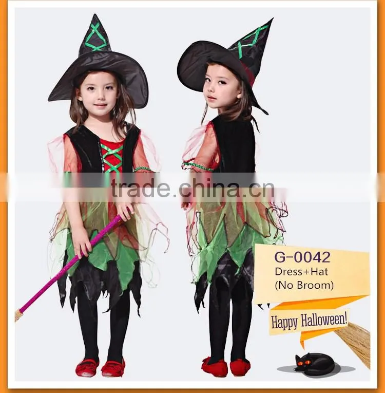 Elegant halloween holiday kids witch dress