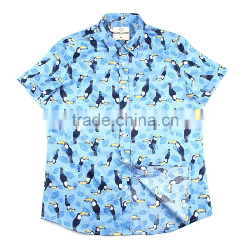 Wholesale custom printed hawaiian shirt sublimation