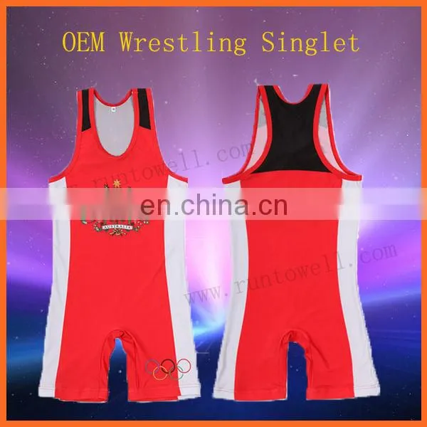 2013 Newest design Men's Sublimation Wrestling Singlets Wholesale/sublimated wrestling singlets/custom wrestling singlets