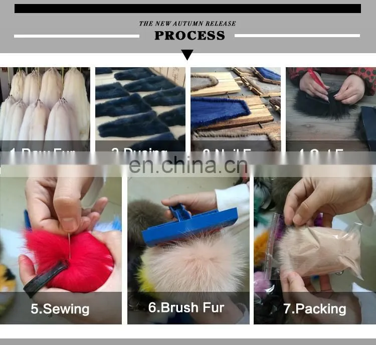 Fluffy large fur pompom hats real raccoon fur knitted hats wholesale winter hats