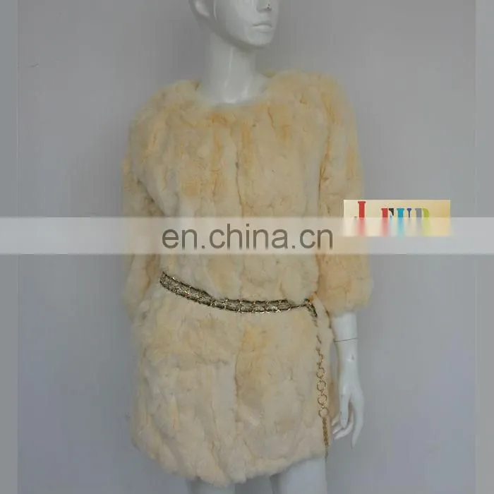 Genuine luxury real long rabbit fur winter coats