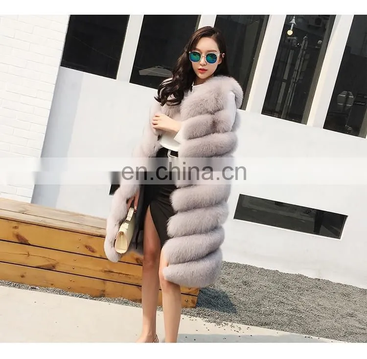 Russian Style Real Fox Fur Vest for Women Luxurious Handmade Long Vest