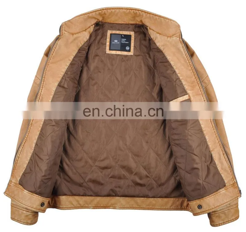2016 Latest Fashion Hot Selling High Quality Handsome PU Jacket Men