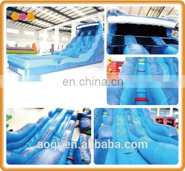 AOQI products with free EN14960 certificate inflatable water slide for sale