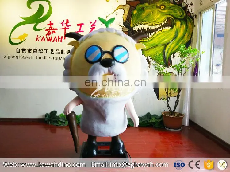 KAWAH High Quality Cute Fiberglass Statue Gentle goat