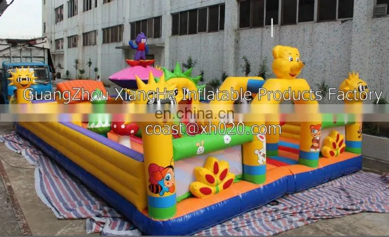 Endless fun and populare outdoor or indoor commercial grade vinyl tarpaulin FU048 inflatable playground