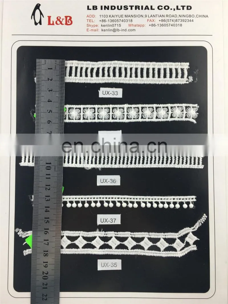 China factory 2017 embroideried lace trimmings yarn,milk silk lace