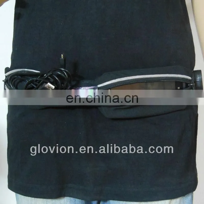 Newest Flashing led waistband led light zipper waistband glowing sports waistband