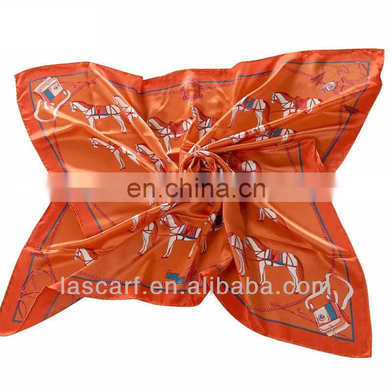 Lady Silk Scarf With Allover Animal Printed Fashion Pattern(SP429AB)