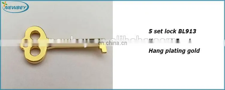 Gold Color Wooden Jewerlry Box Lock Wooden Case Lock In Five Set