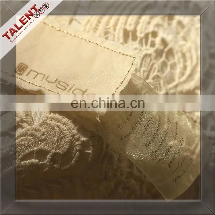custom new design stitching and printing clothes tag