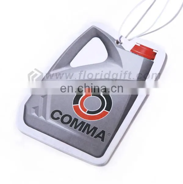 custom shape label printing paper hanging car air freshener