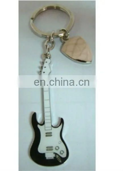 fender P bass keychain with heart tag