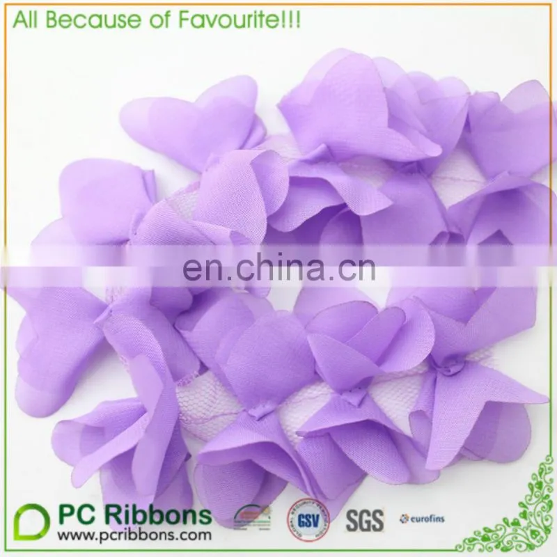 Retail 30 yards 2 petals chiffon flowers