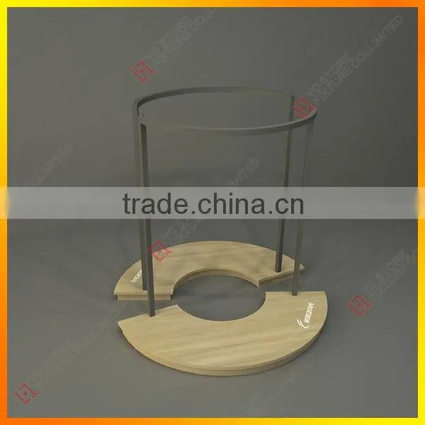 Simple designed round clothes display stand for shop