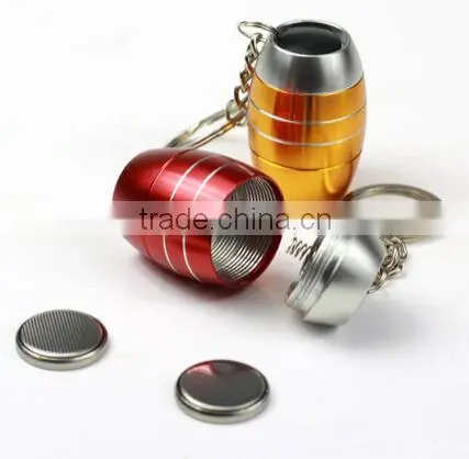 6led kids mini flat LED flashlight with keychain