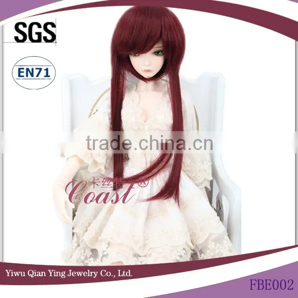 red wine color adorable baby doll hair wigs many color can made