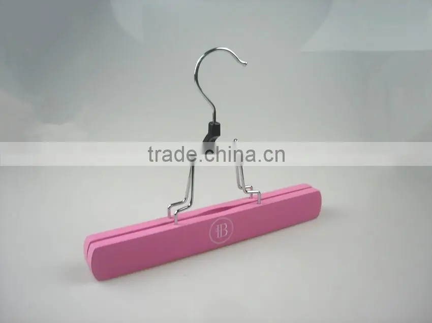 White wooden wig hanger customized hairpiece hanger and bag