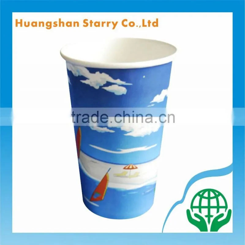 Ripple Wall Design Customized Corrugated Cup with Cover