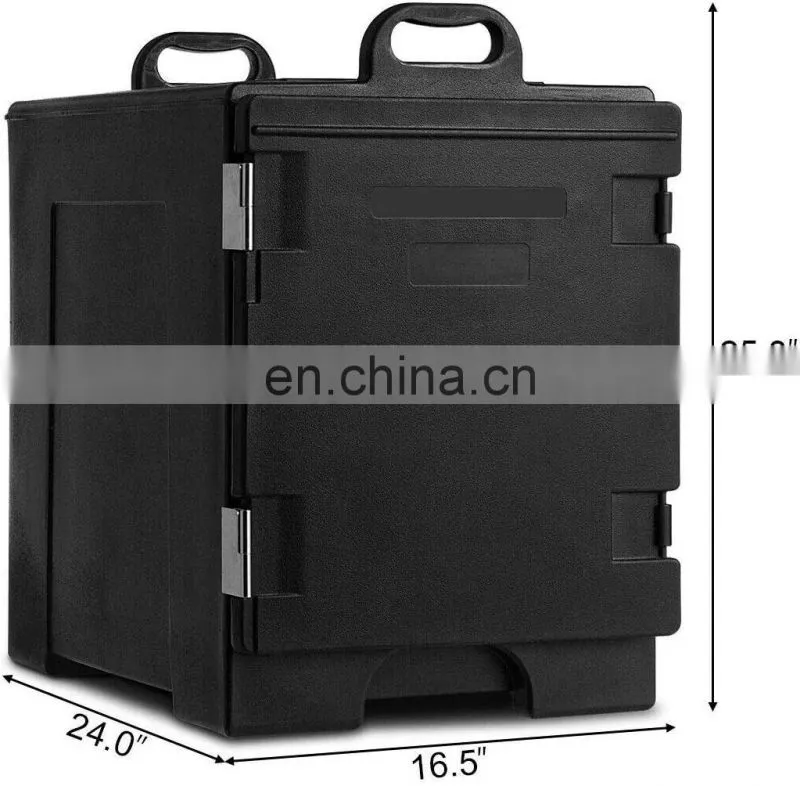 Loading Insulated Food Pan Carrier Full-size Pan Food-grade LL DPE Material Portable Food Warmer with Fastener Polyurethane Foam