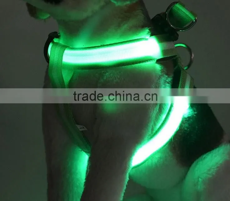 factory supply stock wholesale pet dog harness LED pet harness