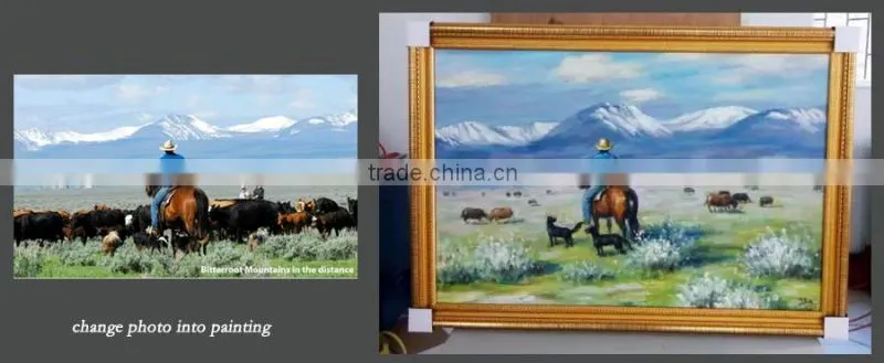 create impression oil painting from photograph landscape 01