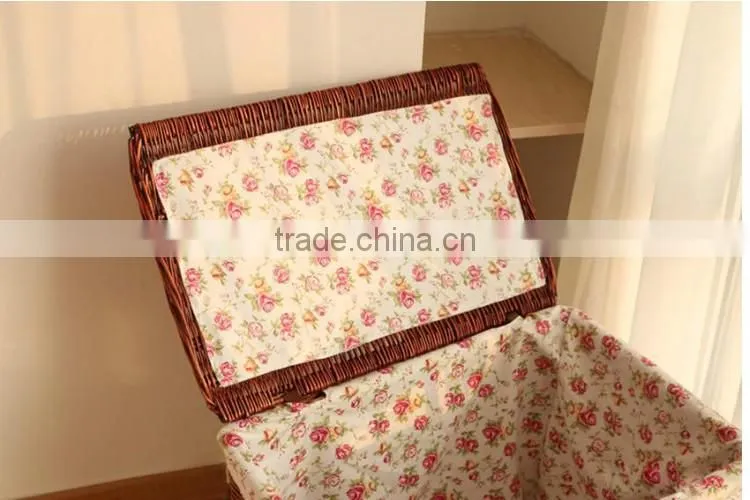 Handmade wicker basket,willow basket,wicker basket with fabric lining