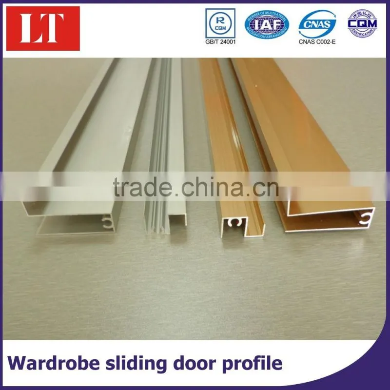 Closet door frame sliding door profile sliver anodized color