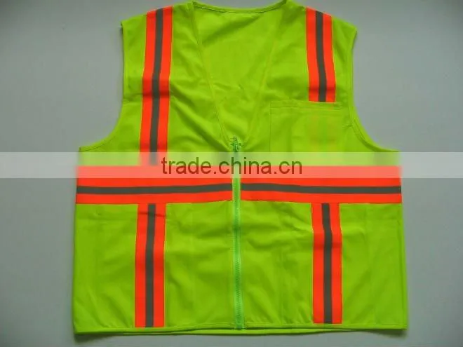 polyester zip safety vest