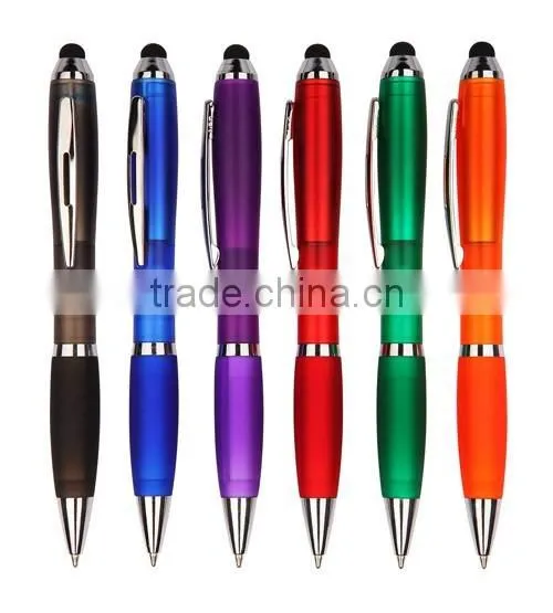 2013 noverty toy plastic lipstick ball pen with a light pen