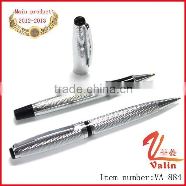 Fashion white corporate pens with logo