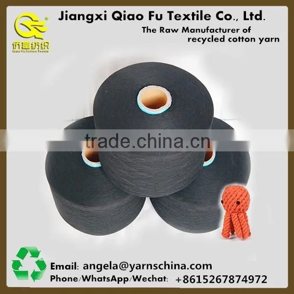 OE recycled polyester cotton yarn hand knitting for pet toy free samples