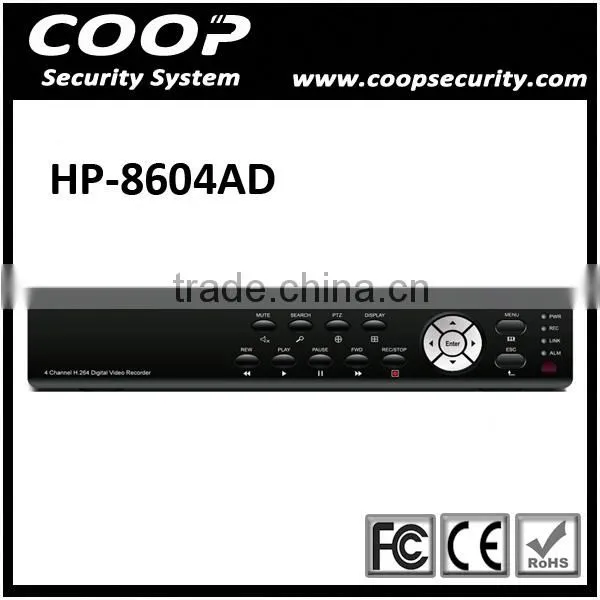 Cheap Dual Stream BNC VGA P2P DVR PTZ DVR H.264 HDMI 4CH CIF DVR