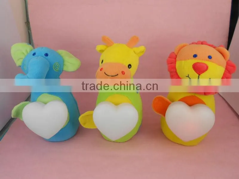 2014 Years Hot Sale Plush toy with micro USB night light