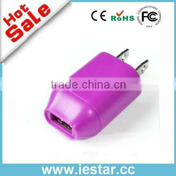 Universal wall socket usb charger 5v,1a