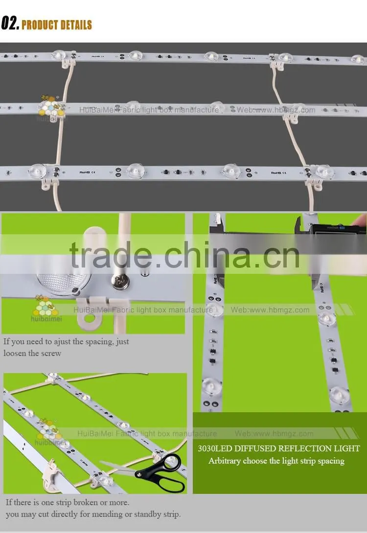 big size backlight led strip smd3030 for advertising light box