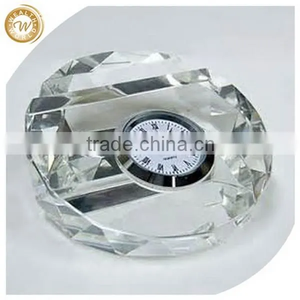 Durable unique fashion crystal table clock