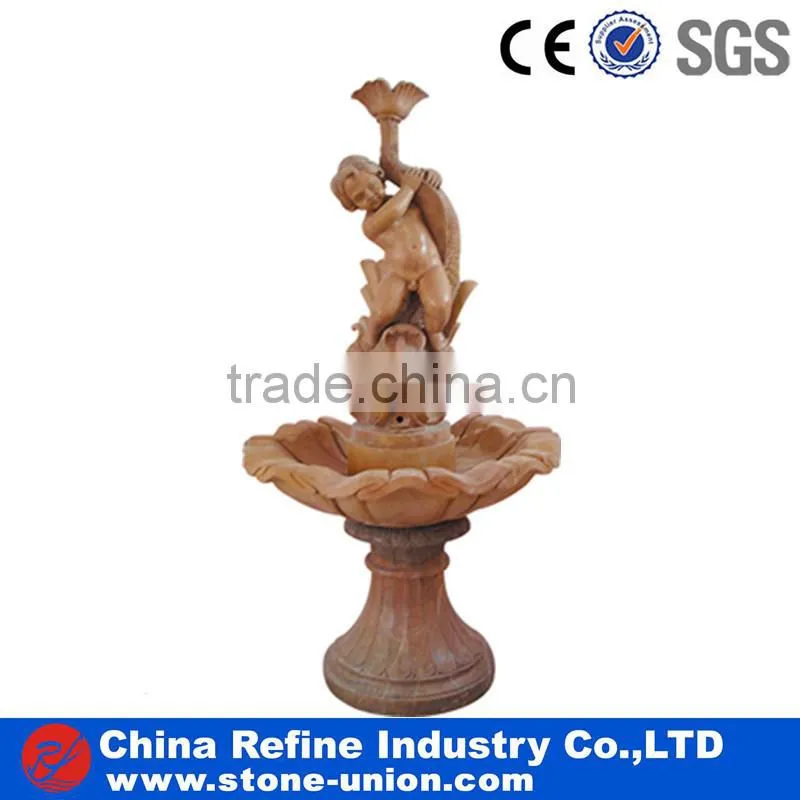 outdoor angel water fountain