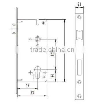 stainless steel glass door lock with keys