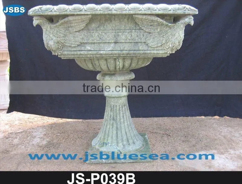 Natural stone garden planter