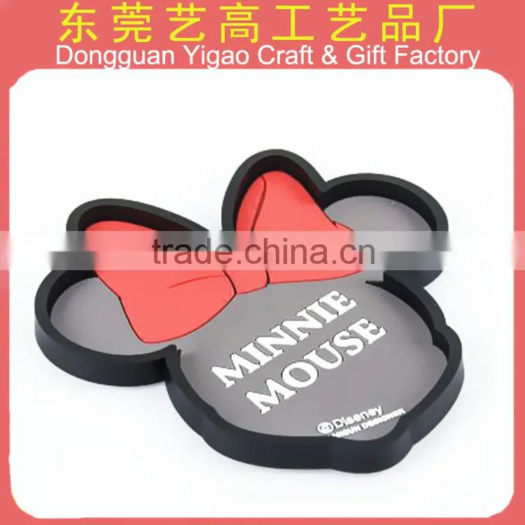 Various eco friendly 2d PVC animal coaster for home decoration gifts
