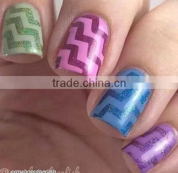2016years12 Rolls Metallic Nail Art Tape New Raised Grain Line Strips Decoration Sticker UV Gel Polish Fantastic Nail Accesories