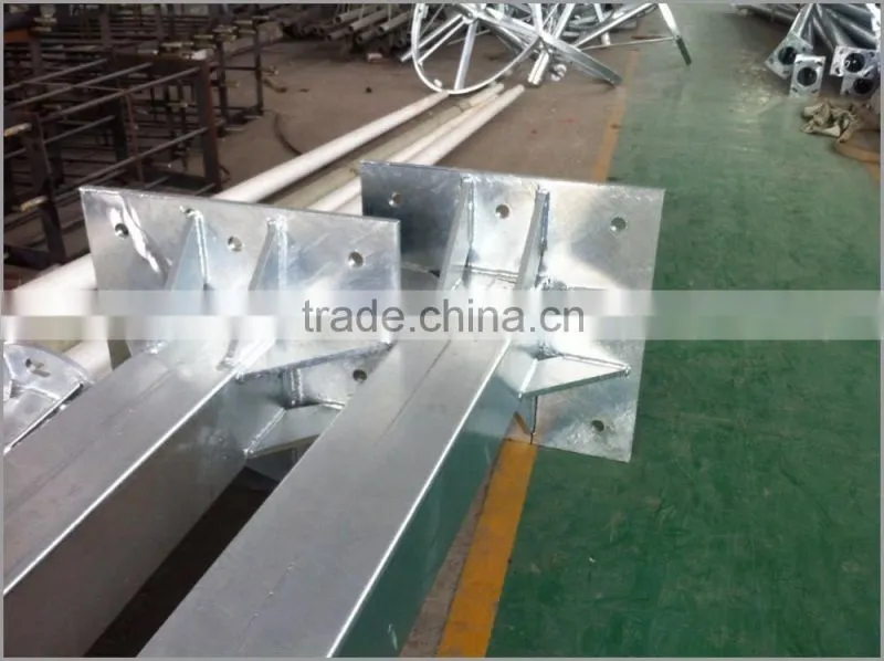 Galvanized square type steel signal pole