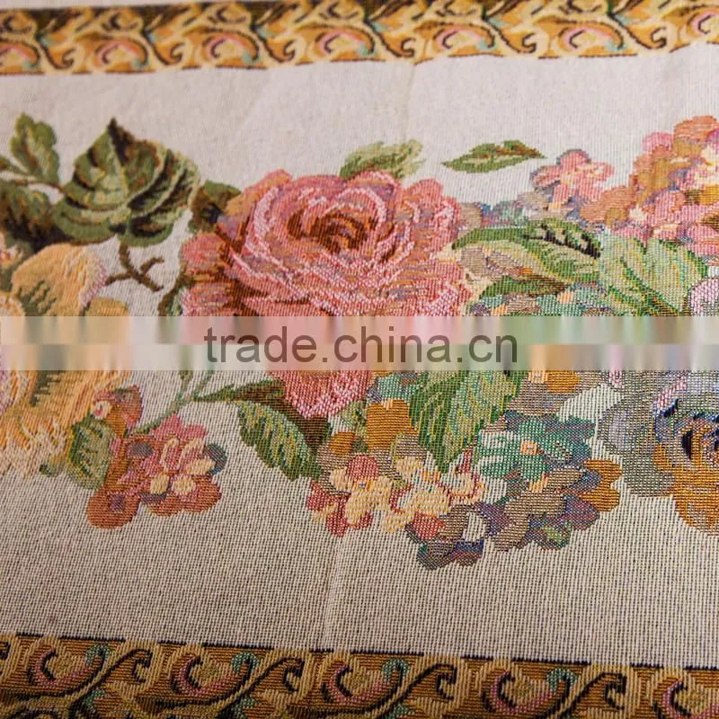 Plus fancy useful 100% polyester jacquard table runner for round table/square table